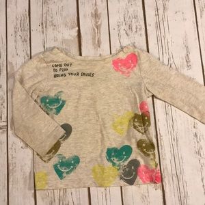 Toddler Girl Joe Fresh Smiling Hearts Valentine’s
